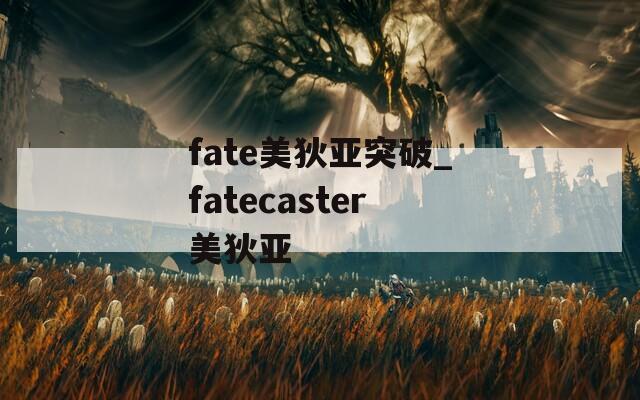 fate美狄亚突破_fatecaster美狄亚