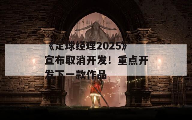 《足球经理2025》宣布取消开发！重点开发下一款作品
