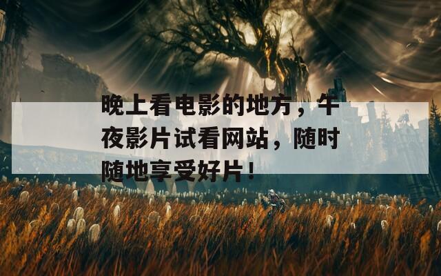 晚上看电影的地方，午夜影片试看网站，随时随地享受好片！