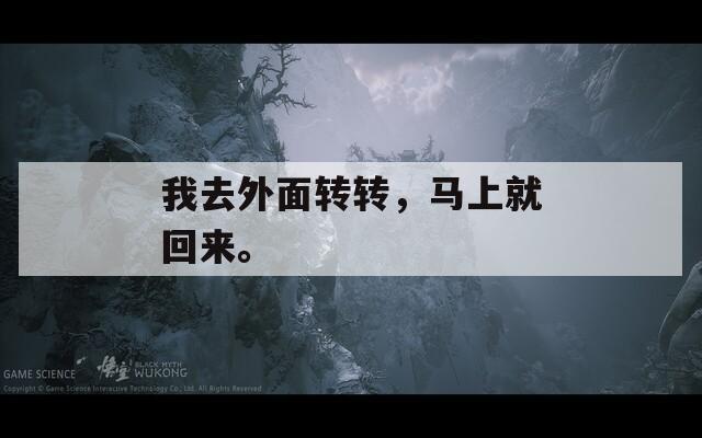 我去外面转转，马上就回来。