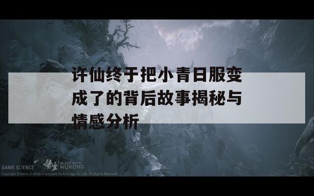 许仙终于把小青日服变成了的背后故事揭秘与情感分析