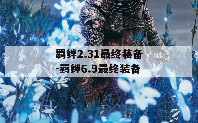 羁绊2.31最终装备-羁绊6.9最终装备