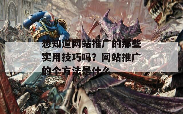 想知道网站推广的那些实用技巧吗？网站推广的个方法是什么