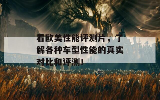 看欧美性能评测片，了解各种车型性能的真实对比和评测！