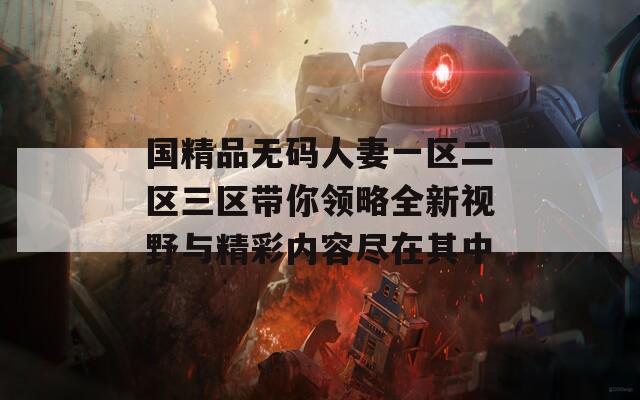 国精品无码人妻一区二区三区带你领略全新视野与精彩内容尽在其中