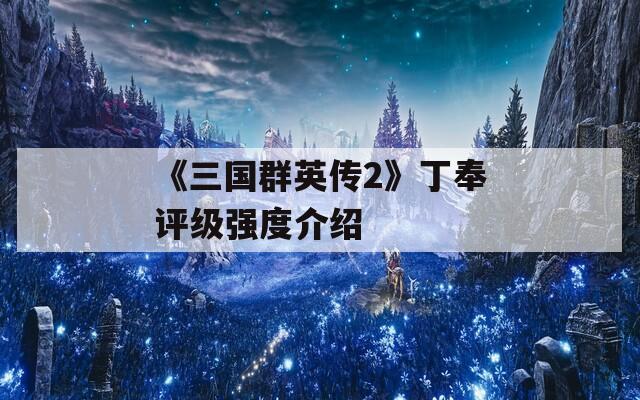 《三国群英传2》丁奉评级强度介绍